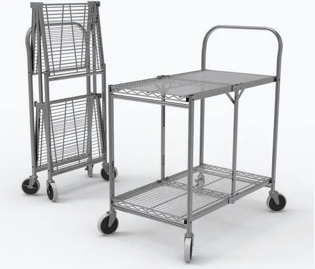 Alt view image 4 of 20 - WSCC-2 - Two-Shelf Collapsible Wire Utility Cart