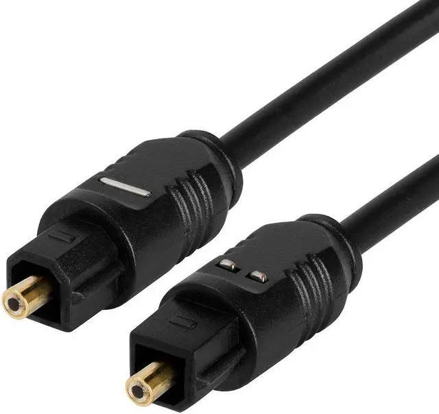 Main image of Cmple - Optical Audio Cable 6ft - Slim Fiber Optic Cable Ultra-Thin Gold Plated Toslink Cable Digital S/PDIF Audio For Soundbar Av Receivers, TV Sound Bar, Game Console Slim Optical cord
