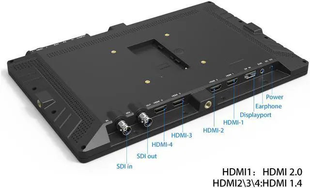 Alt view image 4 of 7 - Lilliput 12.5 inch Monitor 4K 3840x2160 HDMI Quad View 3G-SDI input for Camera Top DSLR Field Display