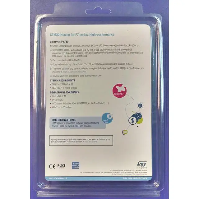 Alt view image 3 of 3 - STM32F746ZGT6 Nucleo-144 mbed ARM Development Board 216 MHz 1 MB 320 KB 10/100 ethernet