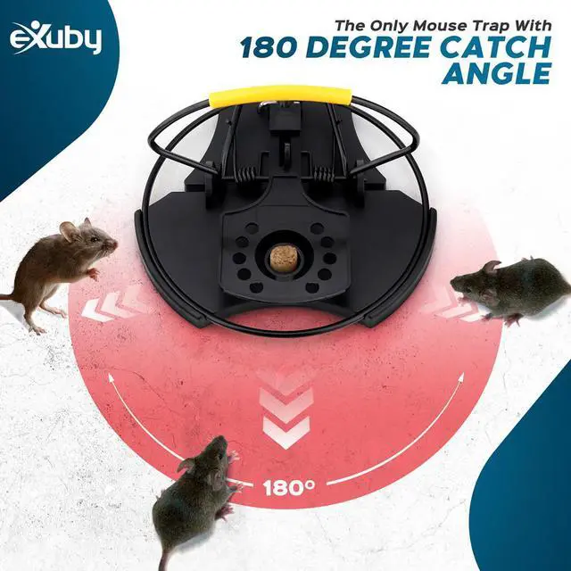 Alt view image 3 of 7 - eXuby 180 Degree Mouse Trap Designed to Catch More (2-pack) - Open Design Allows for Easy Setup & Cleanup - Save Money by Rinsing & Reusing - Highly Durable - Clean Kill & Doesn't Capitate So No Blood