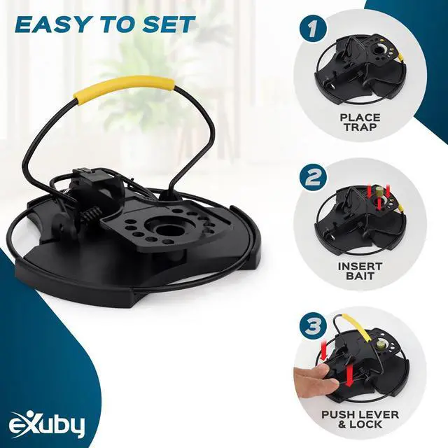 Alt view image 4 of 7 - eXuby 180 Degree Mouse Trap Designed to Catch More (2-pack) - Open Design Allows for Easy Setup & Cleanup - Save Money by Rinsing & Reusing - Highly Durable - Clean Kill & Doesn't Capitate So No Blood