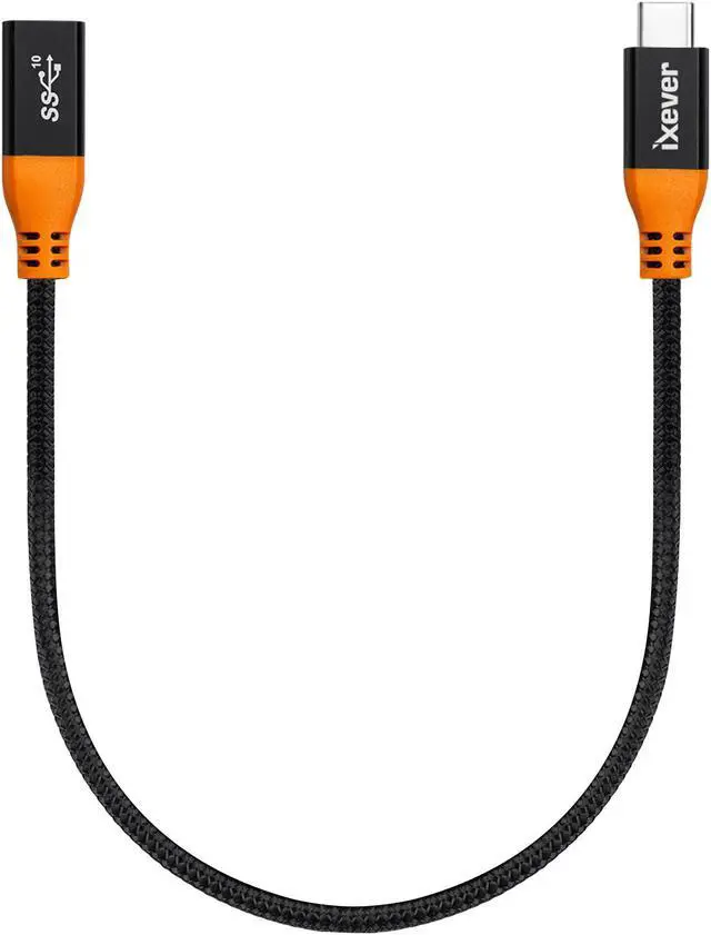 Alt view image 7 of 7 - USB C Extension Cable 1ft 10Gbps, Support 100W PD Fast Charger and 4K Video, iXever USB 3.1 Type C Gen2 Male to Female Extender Cord, Compatible with Nintendo Switch, MacBook, Pro Pixel 3 2 XL