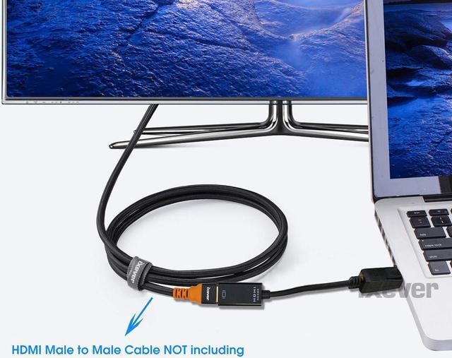 Alt view image 6 of 7 - 4K Displayport to HDMI Adapter Cable (3Pack),iXever DP Display Port to HDMI Male to Female Converter Adapter Gold-Plated Cord Compatible for Lenovo Dell HP