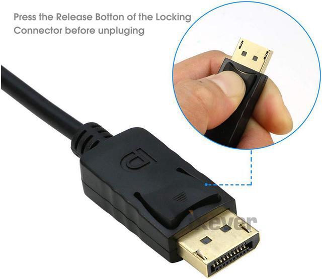 Alt view image 4 of 7 - 4K Displayport to HDMI Adapter Cable (3Pack),iXever DP Display Port to HDMI Male to Female Converter Adapter Gold-Plated Cord Compatible for Lenovo Dell HP