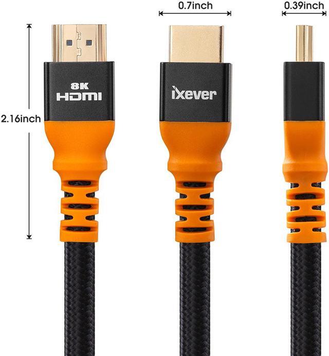 Alt view image 7 of 7 - 8K 60Hz HDMI Cable 10FT (2 Pack),48Gbps 7680P Ultra High Speed HDMI 2.1 Cable Cord for Apple TV,Roku,Samsung QLED,Sony LG, Playstation,PS5,PS4,Xbox One Series X,HDMI 2.0/4K 120Hz Compatible
