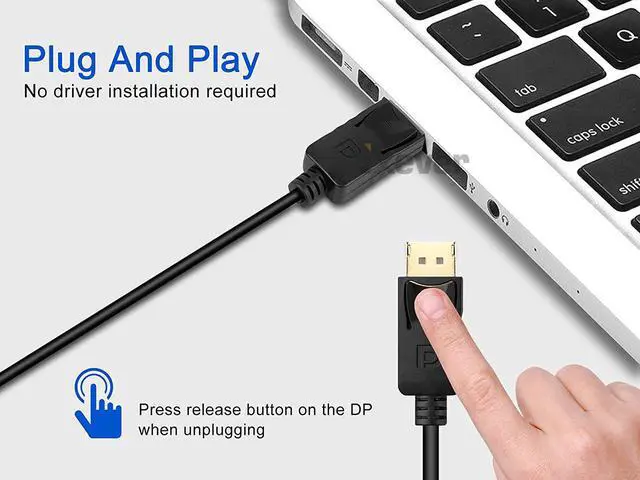 Alt view image 5 of 7 - iXever DP DisplayPort to VGA Adapter 1080p,Display Port to VGA Video Converter Adapter, Male to Female, Compatible with Computer, Desktop, Laptop, PC, Monitor, Projector, HDTV - Black