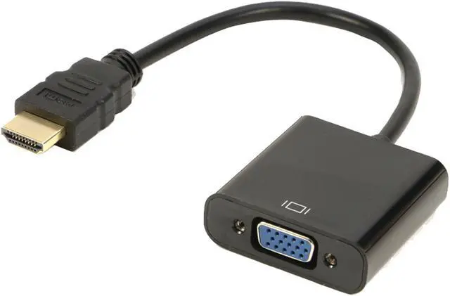 Main image of HDMI to VGA Adapter, iXever Gold-Plated HDMI to VGA Female Converter for Computer, Desktop PC, Laptop to Monitor, Projector, HDTV, Compatible with Chromebook, Raspberry Pi, Roku, Xbox and More - Black