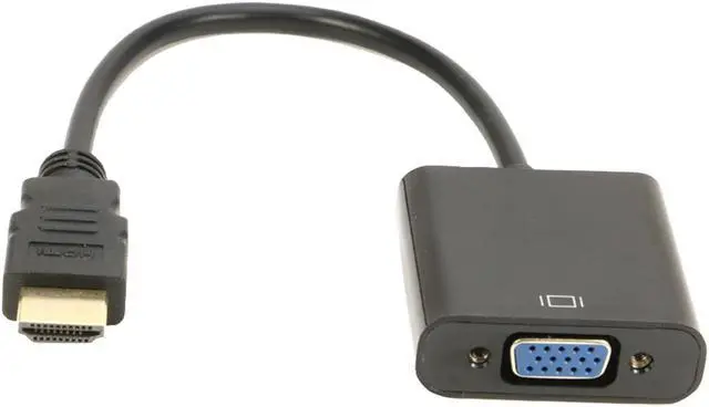 Alt view image 7 of 7 - HDMI to VGA Adapter, iXever Gold-Plated HDMI to VGA Female Converter for Computer, Desktop PC, Laptop to Monitor, Projector, HDTV, Compatible with Chromebook, Raspberry Pi, Roku, Xbox and More - Black