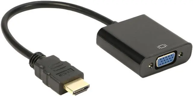 Alt view image 6 of 7 - HDMI to VGA Adapter, iXever Gold-Plated HDMI to VGA Female Converter for Computer, Desktop PC, Laptop to Monitor, Projector, HDTV, Compatible with Chromebook, Raspberry Pi, Roku, Xbox and More - Black