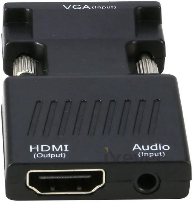 Alt view image 3 of 7 - VGA to HDMI Adapter Converter with Audio, Full HD 1080P VGA Male to HDMI Female for Older Computer Laptop with VGA output to TV, Monitor or Projector with HDMI input