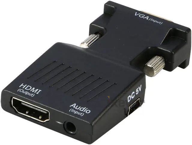 Alt view image 4 of 7 - VGA to HDMI Adapter Converter with Audio, Full HD 1080P VGA Male to HDMI Female for Older Computer Laptop with VGA output to TV, Monitor or Projector with HDMI input