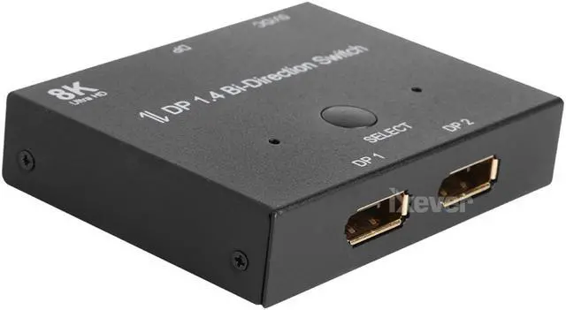 Alt view image 7 of 7 - 8K DisplayPort 1.4 Switch, iXever DP DisplayPort 1.4 Bi-Direction Switch Splitter 1X2 or 2x1 DP 1.4 KVM 8K@60Hz 4K@120Hz for Multiple Source and displays switcher