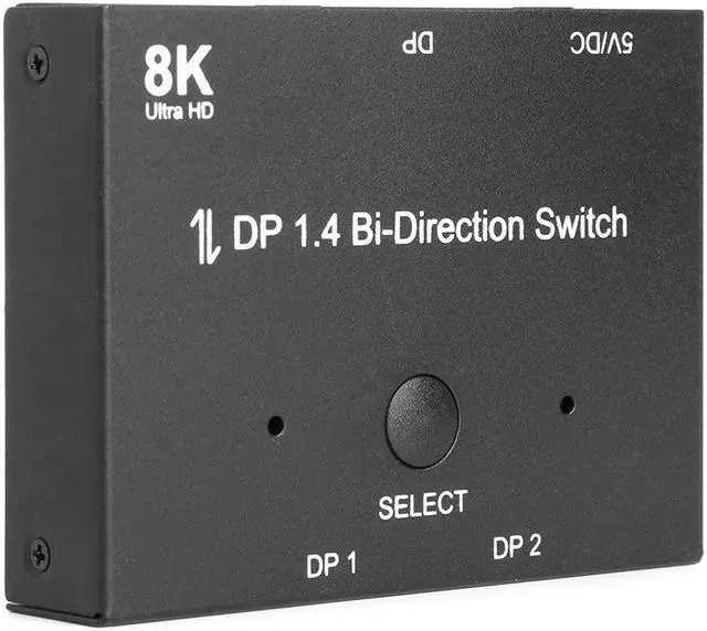 Main image of 8K DisplayPort 1.4 Switch, iXever DP DisplayPort 1.4 Bi-Direction Switch Splitter 1X2 or 2x1 DP 1.4 KVM 8K@60Hz 4K@120Hz for Multiple Source and displays switcher