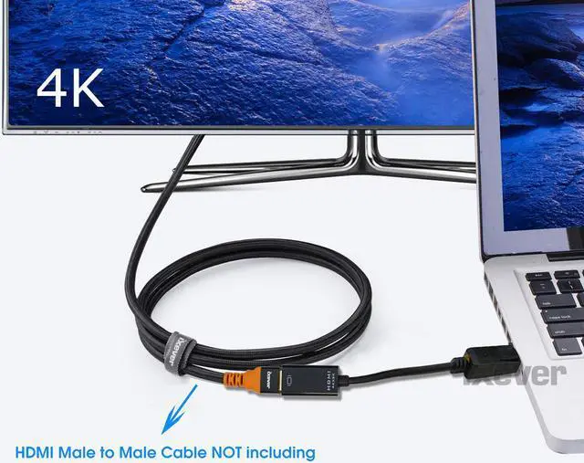 Alt view image 4 of 7 - 4K DP DisplayPort to HDMI Female Adapter Converter [5Pack], iXever Display Port to HDMI (Male to Female), UHD 4K*2K 1080P, Compatible with Computer, Desktop PC, Monitor, Projector, HDTV