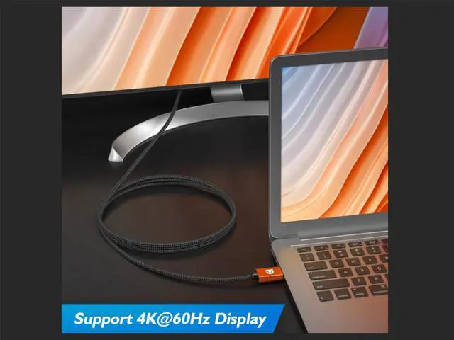 Alt view image 4 of 7 - 4K DP DisplayPort to HDMI Adapter Cable 10FT, iXever DP to HDMI Video Cord UHD 4K@60Hz, 2K@144Hz, 1080P@144Hz for HDTV, Dell, Monitor, Projector, Desktop, AMD, NVIDIA, Lenovo, HP,ThinkPad