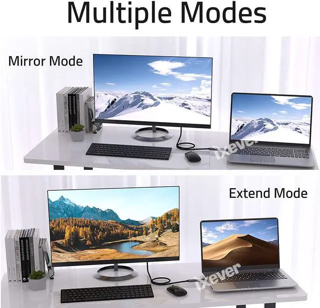 Alt view image 5 of 7 - 4K DP DisplayPort to HDMI Adapter [3-Pack], iXever DisplayPort to HDMI Video Converter (4K UHD) Uni-Directional DP to HDMI Converter Compatible for Lenovo, HP, DELL, GPU, AMD, NVIDIA and More