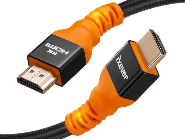 Alt view image 6 of 7 - HDMI 2.1 Cable Certified 16FT/5M [2Pack], iXever 48Gbps Ultra High Speed 8K60 4K120 144Hz RTX 3090 eARC HDR10 HDCP 2.2&2.3 Dolby Compatible with Playstation 5/PS5/Xbox Series X/Samsung/LG/Roku/TCL TV