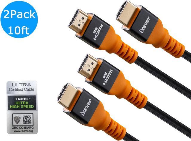 Premium Ultra High Speed HDMI Cable Supporting 8K60Hz and 48Gbps, Male-Plug  to Male-Plug, PVC Jacket, Black, 4M