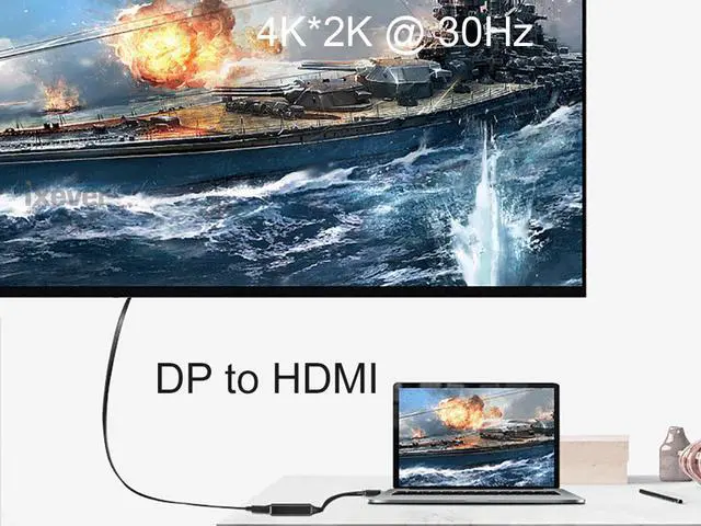 Alt view image 4 of 7 - DisplayPort to HDMI Video Adapter 5Pack, 4K DP2HD Display Port to HDMI Video Converter Adaptor (Male to Female,Uni-Directional), Compatible with Computer, Desktop, PC, Monitor, Projector, HDTV - Black