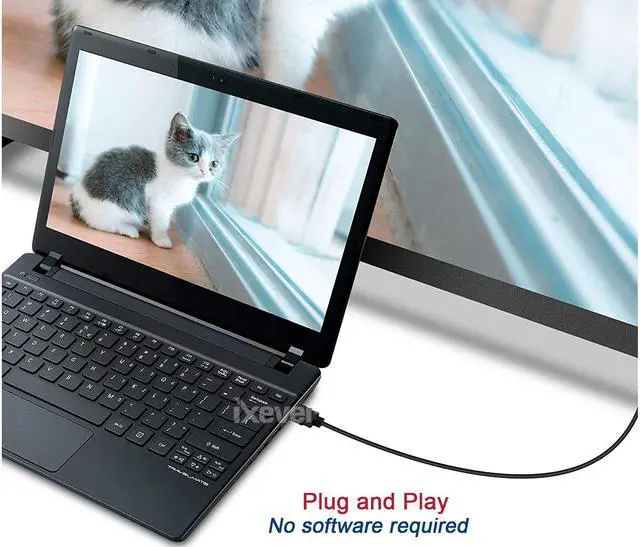 Alt view image 3 of 7 - HD2VGA HDMI to VGA 6FT, iXever Gold-Plated HDMI to VGA Cable Male to Male 1080P Compatible for Computer, Desktop, Laptop, PC, Monitor, Projector, HDTV and More