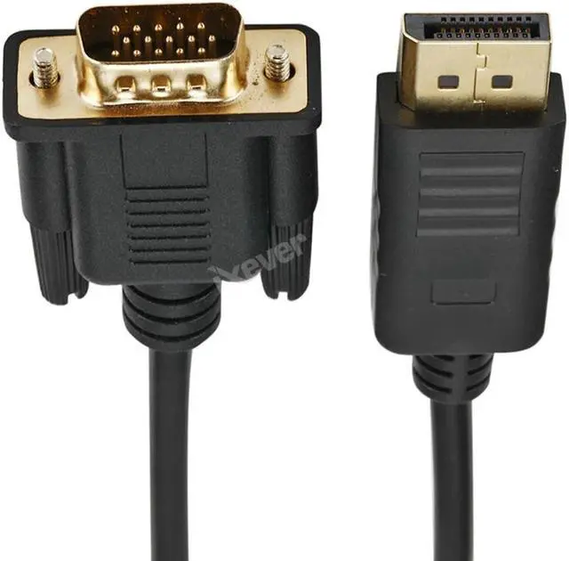 Alt view image 5 of 7 - DP DisplayPort to VGA Cable 6ft 1080p, iXever DP Display Port to VGA Video Converter Adapter Cable Gold Plated For Desktop Laptop to Monitor or Projector with VGA Port