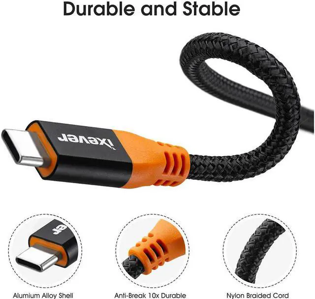 Alt view image 5 of 7 - USB Type C Extension Cable (3.3Ft/1m/10Gbps/100W), iXever USB 3.1 Type C Male to Female Extension Cord Charging & Sync for 2021 MacBook Pro/iPad Mini, M1 Air iPad Pro Dell XPS Surface Book and More