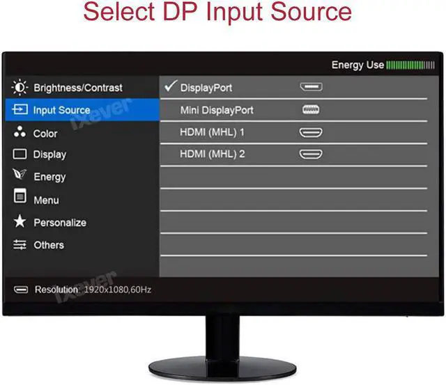 Alt view image 5 of 7 - 6ft 4K HDMI to DP DisplayPort Cable Adapter [4K@60Hz,2K@144Hz], iXever HD to DP Video  Cable Converter for PC Graphics Card Laptop PS5 PS4 NS Xbox One/360