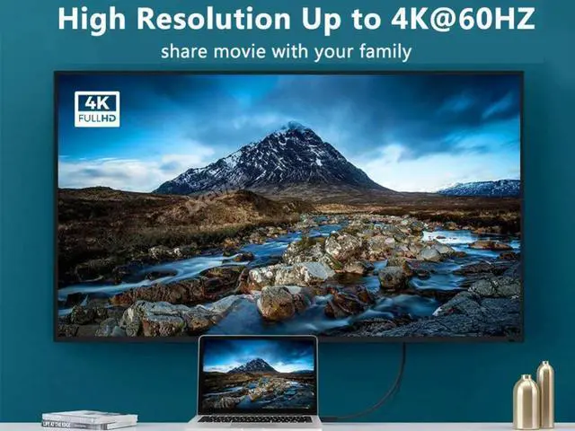 Alt view image 4 of 7 - 6ft 4K HDMI to DP DisplayPort Cable Adapter [4K@60Hz,2K@144Hz], iXever HD to DP Video  Cable Converter for PC Graphics Card Laptop PS5 PS4 NS Xbox One/360