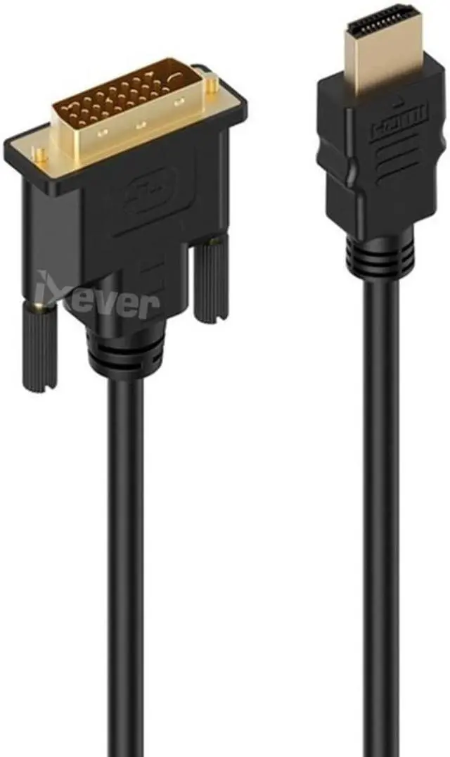 Alt view image 5 of 7 - HDMI to DVI Adapter Cable Bi Directional, iXever DVI-D 24+1 DVI to HDMI Male to Male Adapter Cable 6FT, Full HD 1080P Compatible for Raspberry Pi, Roku, Xbox One, PS4 PS3, Graphics Card