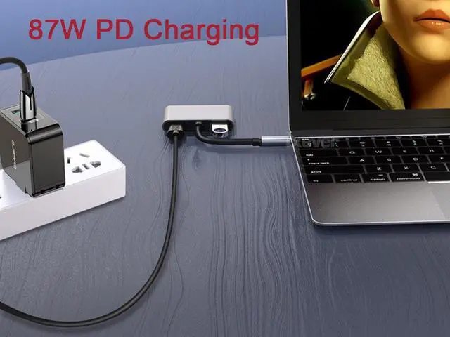 Alt view image 6 of 7 - USB C to Dual HDMI MST Adapter 4K, iXever USB Type C to Dual HDMI 4K@30Hz Video Converter Adaptor for MacBook Pro, MacBook Air, XPS, Surface Book,Thunderbolt 3 Compatible