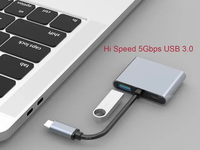 Alt view image 5 of 7 - USB C to Dual HDMI MST Adapter 4K, iXever USB Type C to Dual HDMI 4K@30Hz Video Converter Adaptor for MacBook Pro, MacBook Air, XPS, Surface Book,Thunderbolt 3 Compatible