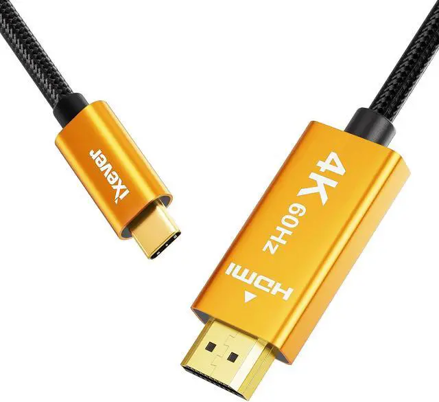 Alt view image 6 of 7 - USB C to HDMI Cable [4K@60Hz, 6.6ft], iXever USB Type-C to HDMI Display Cable Adapter (Compatible with Thunderbolt 4/3) for Macbook Air Pro, iPad Pro, iMac, Galaxy S8 to S23, Surface Book 2
