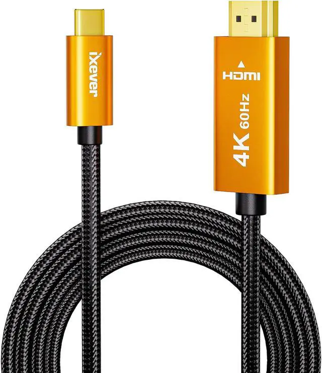 Alt view image 7 of 7 - USB C to HDMI Cable [4K@60Hz, 6.6ft], iXever USB Type-C to HDMI Display Cable Adapter (Compatible with Thunderbolt 4/3) for Macbook Air Pro, iPad Pro, iMac, Galaxy S8 to S23, Surface Book 2