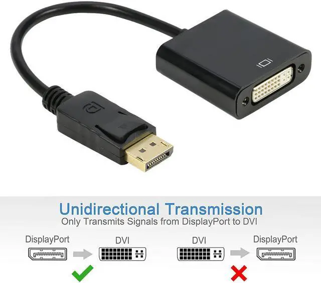 Alt view image 5 of 7 - DP DisplayPort to DVI Female Adapter 1080p (10 Pack), iXever Display Port to DVI DVI-I Female Video Cable Adapter, Compatible with Computer, Desktop, Laptop, PC, Monitor, Projector, HDTV - Black