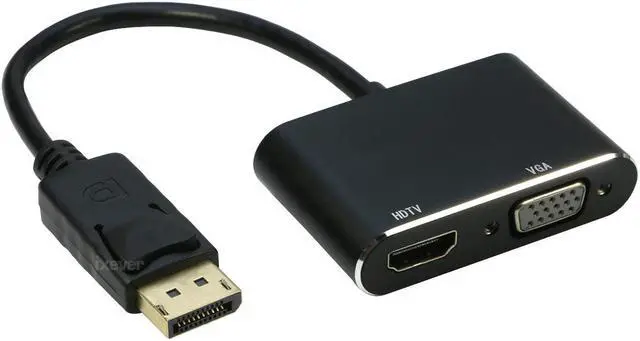 Alt view image 2 of 5 - DP DisplayPort to HDMI VGA Adapter, IXEVER DP 1.2 HBR2 to HDMI 4K or VGA 1080p Digital Video Converter Display Adapter Dongle for HDMI or VGA Monitor