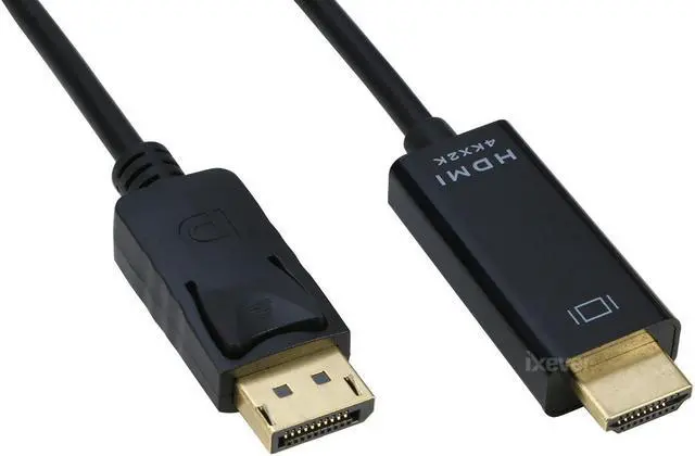 Alt view image 6 of 7 - 4K DisplayPort to HDMI Cable Adapter 6ft, iXever DP (Source) to HDMI (Display) 1.4 Cable (2Pack), 4K@30Hz, 2K@60Hz, 1080P Full HD, for Dell, NVIDIA, AMD, Lenovo, Monitor, Projector, Uni-Directional