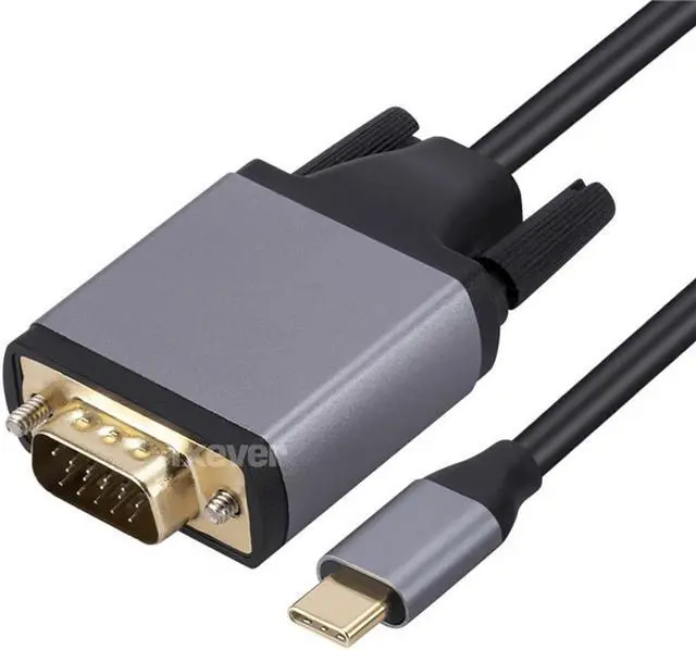 Alt view image 4 of 6 - IXEVER USB C to VGA Cable 6 Feet, USB Type C to VGA Male to Male Adapter Cable Thunderbolt 3 Compatible for iPhone 15 Pro/Max, MacBook Pro/Air, iPad Pro, iMac, S23, XPS 17, Surface Book 3 and More