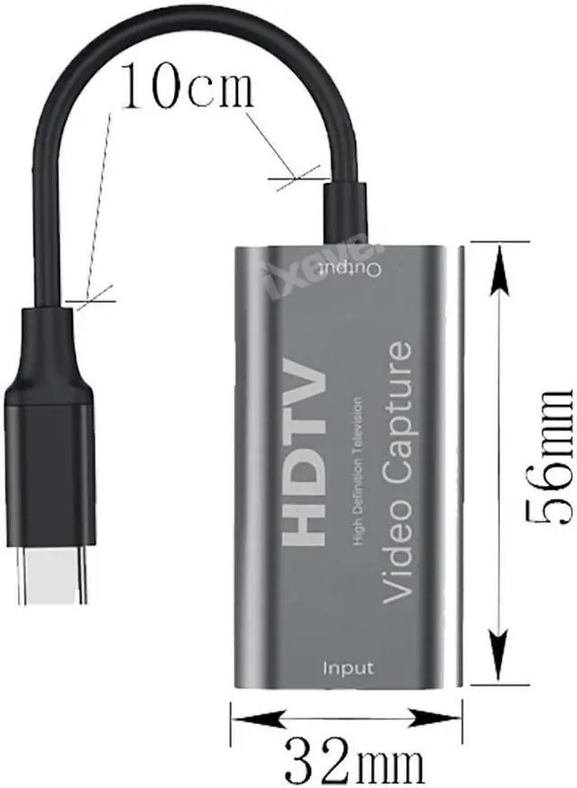 Alt view image 6 of 6 - IXEVER Video Capture Card, Video Recording Card Wonderful 4K HDMI to 1080P USB C for Gaming Streaming TV Recorder, for Windows Mac OS System with USB C Adapter to Adjust PS4, Switch, Xbox1