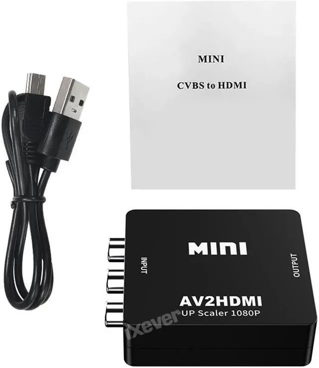 Alt view image 7 of 7 - IXEVER RCA to HDMI,AV to HDMI Converter, 1080P Mini RCA Composite CVBS Video Audio Converter Adapter Supporting PAL/NTSC for TV/PC/ PS3/ STB/Xbox VHS/VCR/Blue-Ray DVD Players