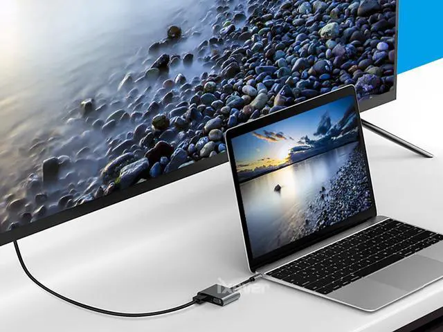 Alt view image 4 of 7 - IXEVER USB C to HDMI VGA Adapter,USB Type C to VGA HDMI Adapter Thunderbolt 3 VGA Adapter for MacBook Pro/iPad Pro/Air 2020 2019 2018,Dell XPS 13/15,Surface Pro, Galaxy S8/S9, Huawei P20