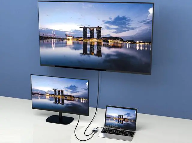 Alt view image 7 of 7 - IXEVER USB C to HDMI VGA Adapter,USB Type C to VGA HDMI Adapter Thunderbolt 3 VGA Adapter for MacBook Pro/iPad Pro/Air 2020 2019 2018,Dell XPS 13/15,Surface Pro, Galaxy S8/S9, Huawei P20