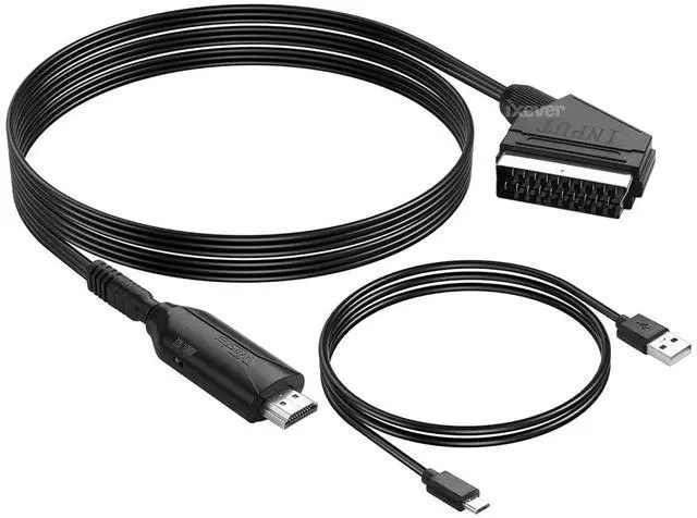 Alt view image 7 of 7 - SCART to HDMI Converter Cable 1080P/720P SCART Analog to Digital HDMI Video Audio Converter Adapter for CRT/VHS/DVD CVBS Play