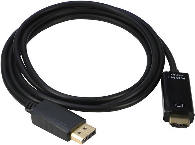 Alt view image 7 of 7 - DP DisplayPort to HDMI Cable 6ft, IXEVER 4K Display Port to HDMI Adapter Male to Male 6 Feet Cable Cord Converter for PCs to HDTV, Monitor, Projector