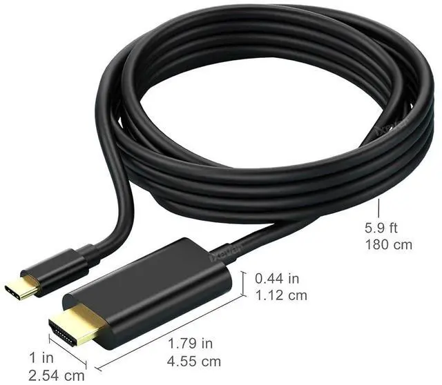 Alt view image 7 of 7 - USB C to HDMI Cable 6FT 4K, iXever USB 3.1 Type C to HDMI Cord for Home Office, Thunderbolt 3/4 Compatible with iPhone 15 Pro/Max, MacBook Pro/Air 2023, iPad Pro, Surface Book 2, Galaxy S23