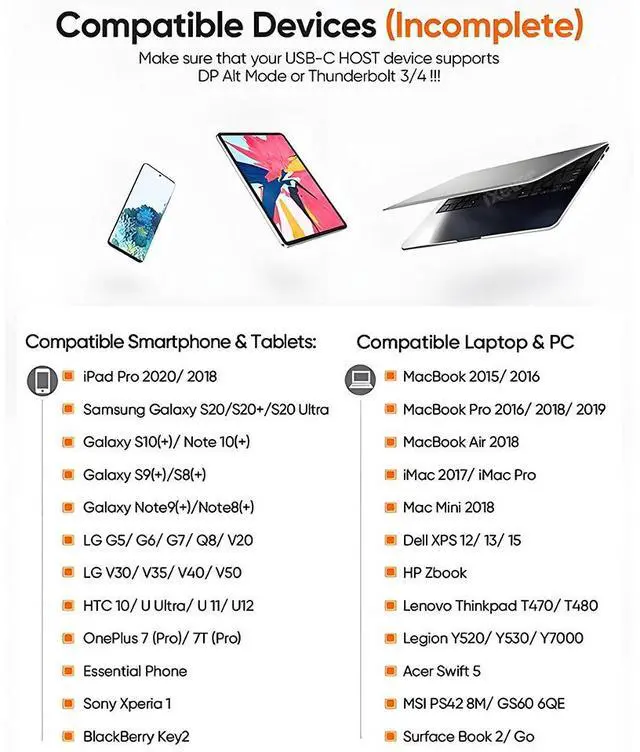 Alt view image 6 of 7 - USB C to HDMI Cable 6FT 4K, iXever USB 3.1 Type C to HDMI Cord for Home Office, Thunderbolt 3/4 Compatible with iPhone 15 Pro/Max, MacBook Pro/Air 2023, iPad Pro, Surface Book 2, Galaxy S23