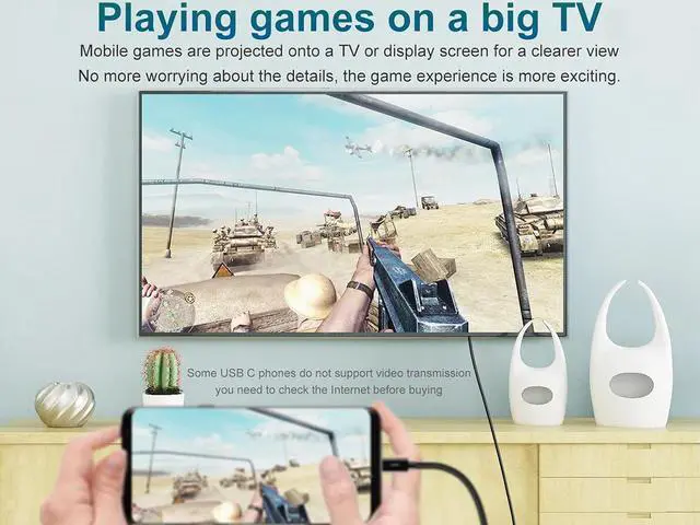 Alt view image 3 of 7 - USB C to HDMI Cable 6FT 4K, iXever USB 3.1 Type C to HDMI Cord for Home Office, Thunderbolt 3/4 Compatible with iPhone 15 Pro/Max, MacBook Pro/Air 2023, iPad Pro, Surface Book 2, Galaxy S23