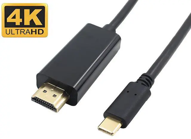 USB C to HDMI Cable 6FT 4K, iXever USB 3.1 Type C to HDMI Cord for Home Office, Thunderbolt 3/4 Compatible with iPhone 15 Pro/Max, MacBook Pro/Air 2023, iPad Pro, Surface Book 2, Galaxy S23