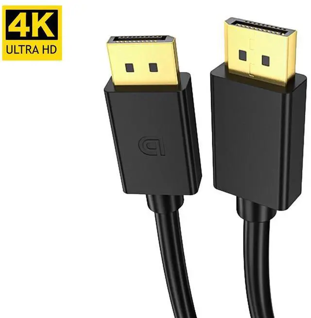 Main image of 4K DisplayPort Cable 10 ft, DP 1.2 Display Port Cable Male to Male, 4K@60Hz, 2K@165Hz/144Hz/120Hz for Computer, Docking Station, Monitor, Splitter, KVM and More