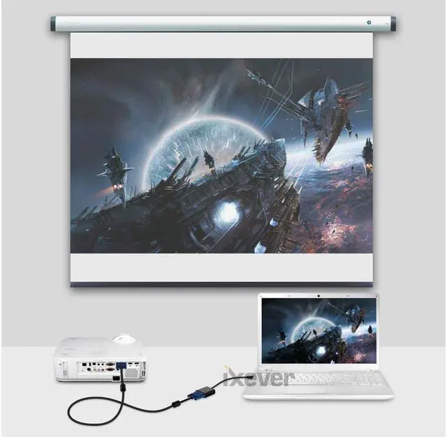 Alt view image 4 of 7 - Mini DisplayPort to VGA Adapter, iXever Mini DP Display Port to VGA Converter Adapter (Thunderbolt 2 Compatible), For MacBook Air/Pro, Surface Pro/Dock, Monitor, Projector